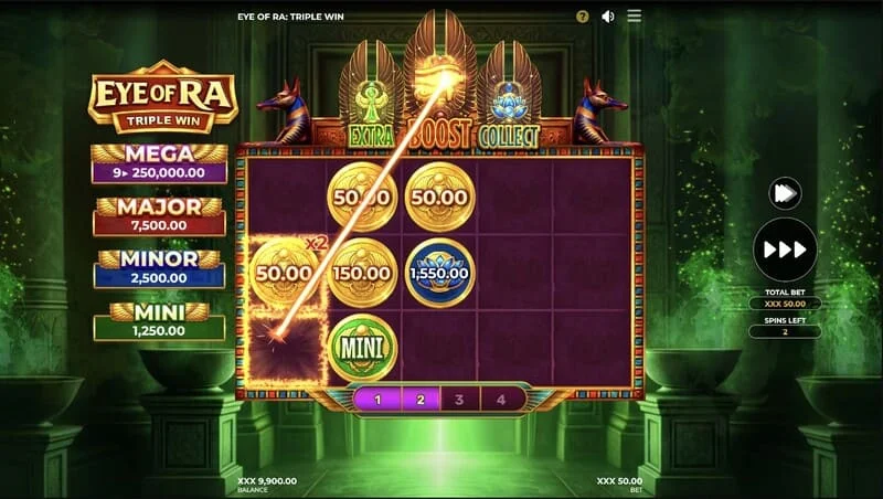 Eye of Ra Triple Win - o plată mare pe linie după colectarea cuferele